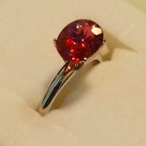 Vintage  beautiful  Rubellite Tourmaline 10k ring